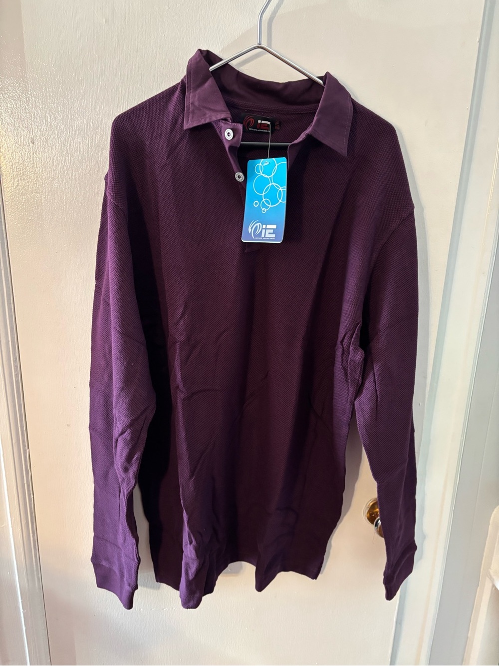 Men's Long-Sleeve Polo Shirt - Purple